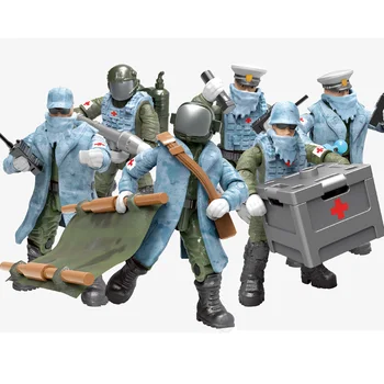 Karinės serijos Srities Medicinos Gelbėjimo Komandos Gydytojas, slaugytoja kareivis SWAT Duomenys Statybiniai Blokai, Plytos, Žaislai, Dovanos