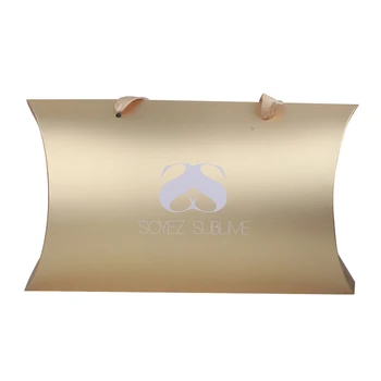 Pritaikyti metaliniai lipdukai logotipas prekės ženklo pavadinimas, aukso pagalvę box