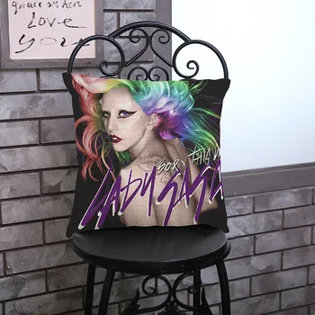 Mados Žvaigždė Lady Gaga Pagalvės Užvalkalas Spalvinga Cool Girl Kambarys Dekoratyvinis Sofa-lova, Kėdė, Mesti Pagalvės Cojines 45x45cm