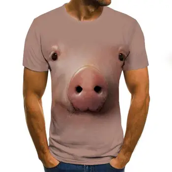 Vasaros 2020 naujų kiaulių modelio spausdinti marškinėliai įdomus T-shirt hip-hop ' o drabužių trumparankoviai marškinėliai street drabužių 3d atspausdintas T-shirt mane