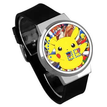 Pokemon Vandeniui Jutikliniu Žiūrėti Pikachu Pocket Monstras Skaitmeniniai Laikrodžiai LED Studentų Mielas Žiūrėti Gimtadienio Dovanos vyrams