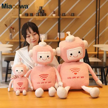 27-55cm Kawaii Juokinga Wifi Robotas Lėlės Įdaryti Animacinių filmų Pliušiniai Žaislai Vaikams Minkšta Pagalvėlė Kūrybingi Gimtadienio Dovana Vaikams Baby