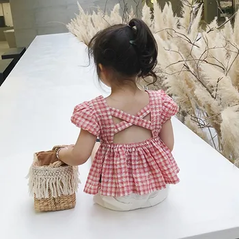 Naujų Vasaros Baby Girl Dress Medvilnės Princesė Pledas Vaikams Šalis Atostogų Princesė Dress Vaikų Mielas Kostiumas