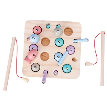 Kūdikių Mediniai Žaislai Skaitmenų Magnetiniai Žaislai, Žaidimai Žvejybos Žaidimas Sugauti Širdys Švietimo Įspūdį Žaislai Vaikams Mergina Dovanos