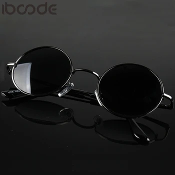 Iboode Classic Vintage Turas Poliarizuoti Akiniai nuo saulės Vyrams, Prekės Dizainas Saulės Akiniai Moterų Metalo Rėmelis, Black Lens Akiniai Vairavimo Naujas
