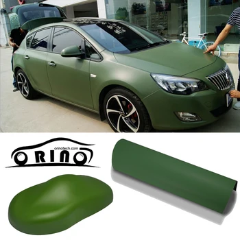 Aukštos Kokybės Matinis Army Green Car Wrap Vinilo kinas Matinis Vinilo Įvyniojimas Su Oro Nemokama Transporto priemonės Okłady Dydis:1.52*30m/Roll