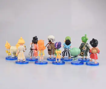 Anime One Piece Wano Luffy Nami Roronoa Zoro Chopper Sanji Usopp Trafalgaro Teisės PVC Veiksmų Skaičius, Surinkimo Modelis Vaikams, Žaislai, Lėlės