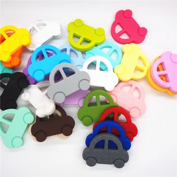 Chengkai 10VNT Silikono Automobilių Teether Baby Shower Animacinių filmų Pakabukas Žindukas Manekeno Kramtyti Slaugos Jutimo Papuošalai Žaislas