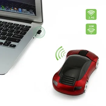 CHYI Belaidžio Automobilio Pelės Mini 3D Animaciją Auto Muis Kompiuterio Optinio Žaidimų Mause 1600DPI, Ergonomiškas USB PC Gamer Pelėms Nešiojamas kompiuteris