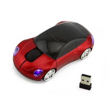 CHYI Belaidžio Automobilio Pelės Mini 3D Animaciją Auto Muis Kompiuterio Optinio Žaidimų Mause 1600DPI, Ergonomiškas USB PC Gamer Pelėms Nešiojamas kompiuteris