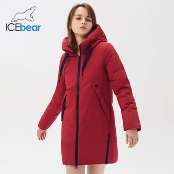 Icebear mados aukštos kokybės gobtuvu moterų žiemos striukė moterų striukė moterų prekės kailis GWD20195I