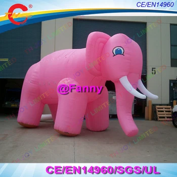 4m 13ft /6m 20ft didelis milžinas /dideli pripučiami rožinis dramblys, ourdoor pripučiami dramblys už reklamos