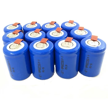 10vnt 1.2 V, 2200mAh skaičius 4/5 Įkraunamas Baterijas SC baterijų skaičius 4/5 SubC baterija įrankiai baterija NI-CD 10pack