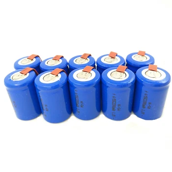 10vnt 1.2 V, 2200mAh skaičius 4/5 Įkraunamas Baterijas SC baterijų skaičius 4/5 SubC baterija įrankiai baterija NI-CD 10pack