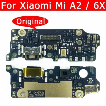 Originalus USB Mokestis Valdybos Xiaomi Mi A2 6X MiA2 Mi6X Įkrovimo lizdas Jungtis, Mobilusis Telefonas Priedai Pakeitimo Atsarginės Dalys