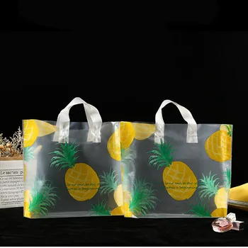 50pc Ananasų Plastiko Dovanų Maišeliai Sutirštės ir ilgalaikio Saugojimo Apsipirkti Drabužių Pakavimo Krepšys Su Rankena, Saldainių Vyniojimo Krepšiai
