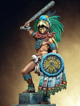 1/24 75mm senovės Montezuma vyras Riteris 75mm žaislas Derva Modelis Miniatiūriniai dervos pav Unassembly Unpainted