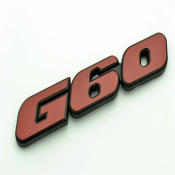 GTinthebox 1PC 3D Red G60 Galiniai Automobilio Auto Ženklelis ABS Emblema VW Golf POLO Corrado CADDY MK2 G60