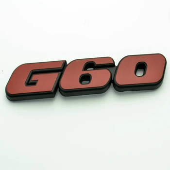 GTinthebox 1PC 3D Red G60 Galiniai Automobilio Auto Ženklelis ABS Emblema VW Golf POLO Corrado CADDY MK2 G60