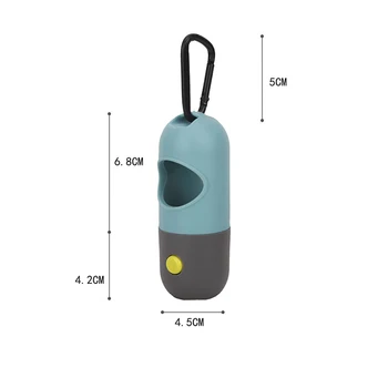 Nešiojamų Pet Kakoti Maišelį Balionėlis PE Laikiklio Kapsulė su LED Lempa, Vienkartinius Šiukšlių Maišelis Laikymui Atliekų, Šiukšlių Turėtojas