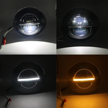 5.75 colių Phare Moto LED Projektorius Lemputė, priekinis žibintas Motociklo Halo DRL Žibintai 883 5 3/4