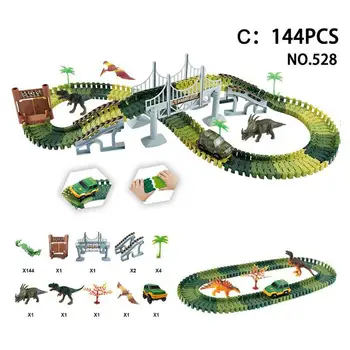 1:43 Masto Elektros Geležinkelio Lenktynių Trasoje Miniatiūriniai Dinozaurų Rinkinys, Automobiliai Berniukas Stebuklinga 