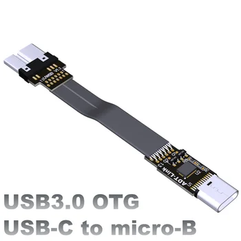 USB 3.0 vyrų ir moterų OTG specialios pratęsimo kabelio Tipas-C micro-B sulenkite 90 laipsnių ADTLINK gamyklos tiesioginio pardavimo suvirinimo ID