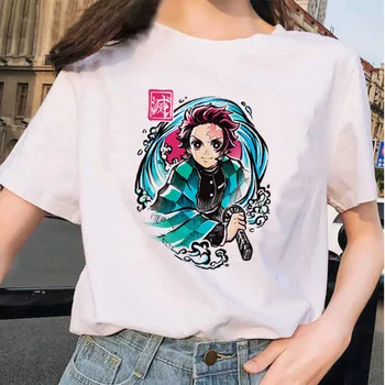 Anime Demonas-Žudikas Harajuku Lady T-shirt Ulzzang Spausdinti Grafinis Marškinėliai Kimetsu Nr. Yaiba Kawaii T-shirt Moterims moteriški marškinėliai