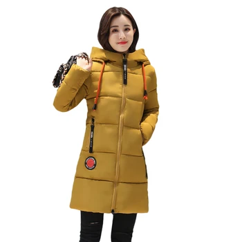 2017new atvykimo žiemos moterų striukė Karšto valstybinė atsitiktinis šiltas žemyn medvilnės moterų bisic paltai plius dydis gobtuvu Ilgai Parko L52-17807Z