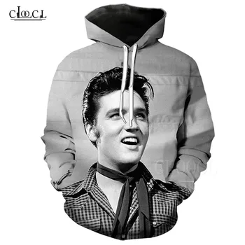 Mados Vyrų Hoodie Dainininkas Elvis Presley, Negabaritinių Moterys Vyrai Bliuzono Harajuku Atsitiktinis Marškinėlius 3D Atspausdintas Hoodies Sportinę Kailis