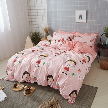 Vyšnių granulės Japonų anime patalynės komplektai antklode padengti Patalynė pagalvių užvalkalai patogus paklodės twin visą Karalius ir karalienė