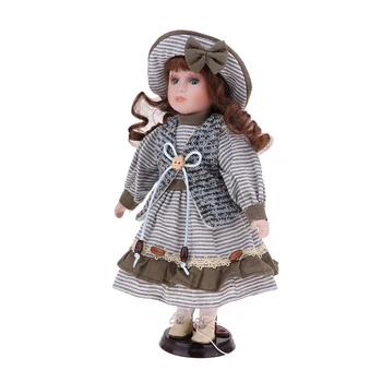 30cm Porceliano Lėlės Viktorijos Mergina Stovėjo Sumos su Mediniu Stovu Vaikams Suaugusiųjų Kolekcijos