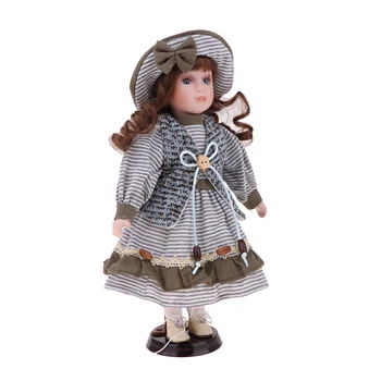 30cm Porceliano Lėlės Viktorijos Mergina Stovėjo Sumos su Mediniu Stovu Vaikams Suaugusiųjų Kolekcijos