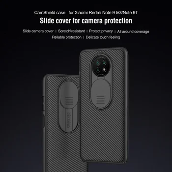Už Xiaomi Redmi Pastaba 9T Kameros Apsaugos Atveju NILLKIN Camshield dangteliu Apsaugoti Objektyvą Atvejais Redmi 9T Telefono dėklas