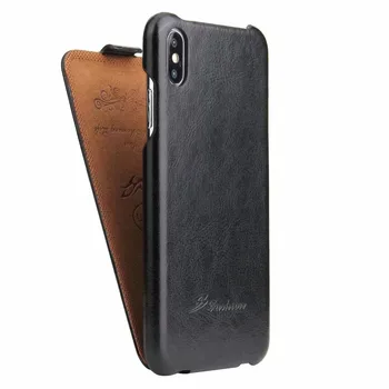 Vertikalus Flip Case For iPhone Xs Max Retro PU Odos Piniginės 