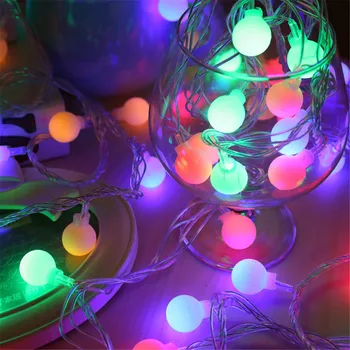 Karšto LED Kamuolys String Žibintai Vandeniui Kiemo Pasakų Žibintai Kalėdų Girliandą Vestuvių Namų Patalpų Outerdoor Festivalis Apdaila