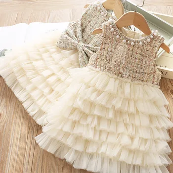 Rudenį mergina princesė suknelė rankovės mažiau mados gimtadienio lankas tutu suknelė patenka kūdikių drabužiai vaikams, suknelės frock parduotuvių YK