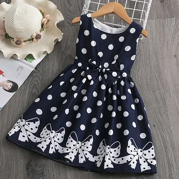 3-12 metų mergaičių polka-dot suknelė 2019 m. vasarą rankovių lankas, kamuolys suknelė drabužiai vaikams, kūdikių princesė suknelės, drabužiai vaikams