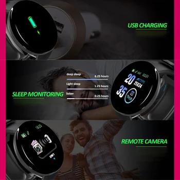 D18 Smart Watch Širdies ritmo Smart Apyrankė atsparus Vandeniui Sporto Smartwatch Kraujo Spaudimą, Stebėti Sporto Laikrodžiai, Apyrankės Mobiliųjų