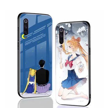 Sailor Moon Atveju Xiaomi Redmi 8 Pastaba 8T 9 7 9A 9C 10X 5G K30 Pro S Stiklo Telefono Atvejais Mi Pastaba 10 9 Pro Lite F1 Padengti Rubisafe