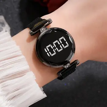 Prabanga Moterų Mangnet Led Laikrodžių Mados Ponios Skaitmeninis Riešo Žiūrėti Atsitiktinis Moterų Elektroninių Žiūrėti Laikrodis Moterų Žiūrėti Reloj Mujer
