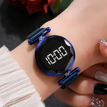Prabanga Moterų Mangnet Led Laikrodžių Mados Ponios Skaitmeninis Riešo Žiūrėti Atsitiktinis Moterų Elektroninių Žiūrėti Laikrodis Moterų Žiūrėti Reloj Mujer