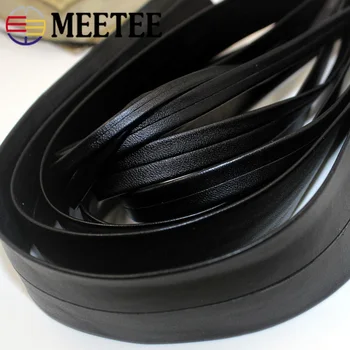 Meetee 5Meter 4-50mm Juodas Minkštas Butas Odos Laido String Virvė 