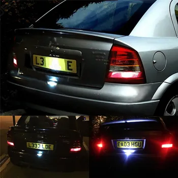 LED Licencijos Numerį Šviesa, Baltos, Vauxhall, Opel Astra G MK4 1998-2004 Auto Automobilis Optikos Auto Reikmenys Karšto Pardavimo