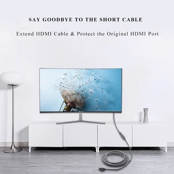 Anmck HDMI Kabelis-prailgintojas 4K 60Hz HDMI 2.0 High Speed HDMI Extender Vyrų ir Moterų Kabelis, HDTV Nintend Jungiklis PS4/3 1m 2m 3m