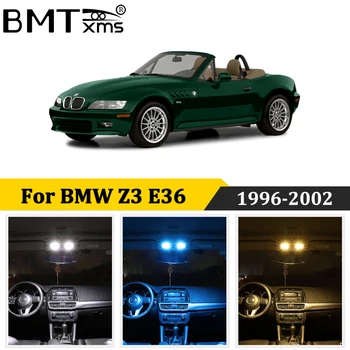 BMTxms 8Pcs Balta Ne Klaida Canbus led Automobilio salono patalpų vidaus šviesos Paketas BMW E36 Z3 Roadster Coupe Convertible 1996-2002 m.