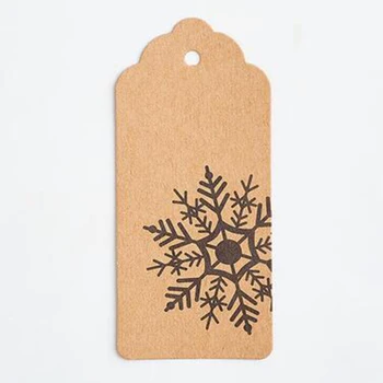 100vnt/daug Kalėdų snaigės žymeklį banga galvos gėlių galvos retro kraftpopieris žymeklį Kalėdinė dekoracija kortelės