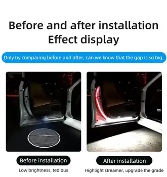 2VNT LED Automobilių Durų Atidarymo Saugos Įspėjimas Anti-susidūrimo Žibintai, Automobilių Durų Atidarymas Įspėjamieji Žibintai skenavimo žibintai 72LED durų apšvietimas
