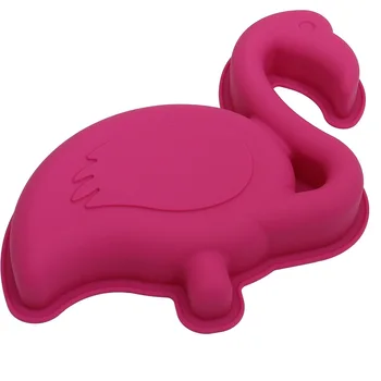 33.5*18*4CM 3D Flamingo Silikono Torto Formos Gimtadienio Tortas Visos Bakeware Pelėsių Minkštas 