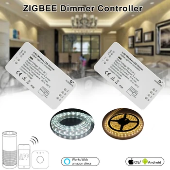 ZIGBEE tiltas Smart Home Led dimmer, juostos Valdiklis DC12/24V zigbee dimeris APP kontrolė suderinama su LED ECHO